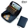 Card bag, leather RFID Japanese change bag, zipper card cover, women's organ card bag, large capacity
