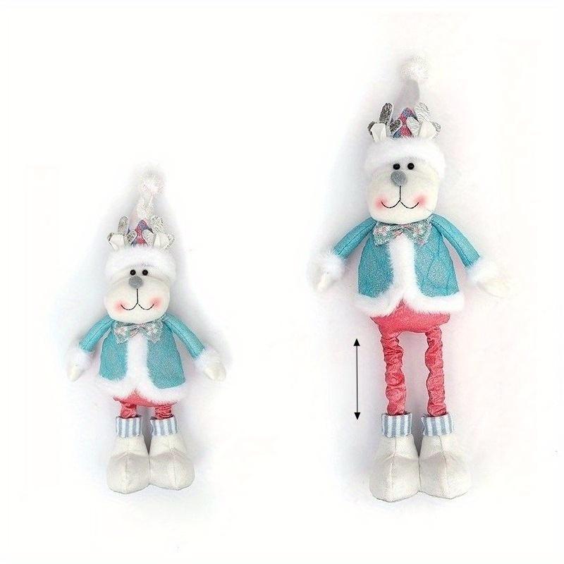 

1Pc Christmas Decoration Candy Color Santa Claus Doll Retractable Pendant for Living Room Window Glass Door Christmas Tree Gift Box Decoration