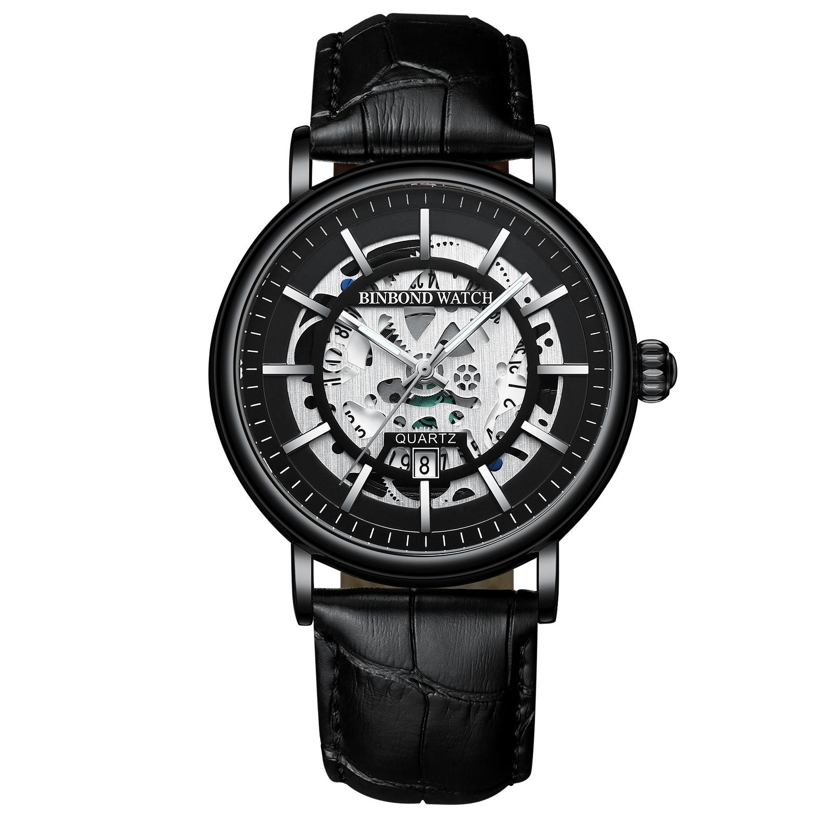 2025 new fashion trend watch multi-function hollow watch luminous waterproof men s watch