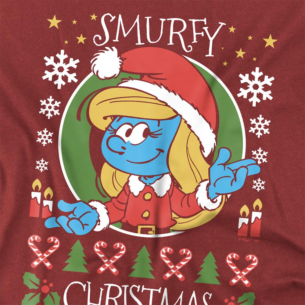 The Smurfs Unisex Adult Smurfette Christmas T-Shirt