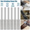 6pcs Diamond Coated Cylindrical Burr 4mm Chainsaw Sharpener Stone File Chain Sharpening Carving Grinding Polishing Tools Kits