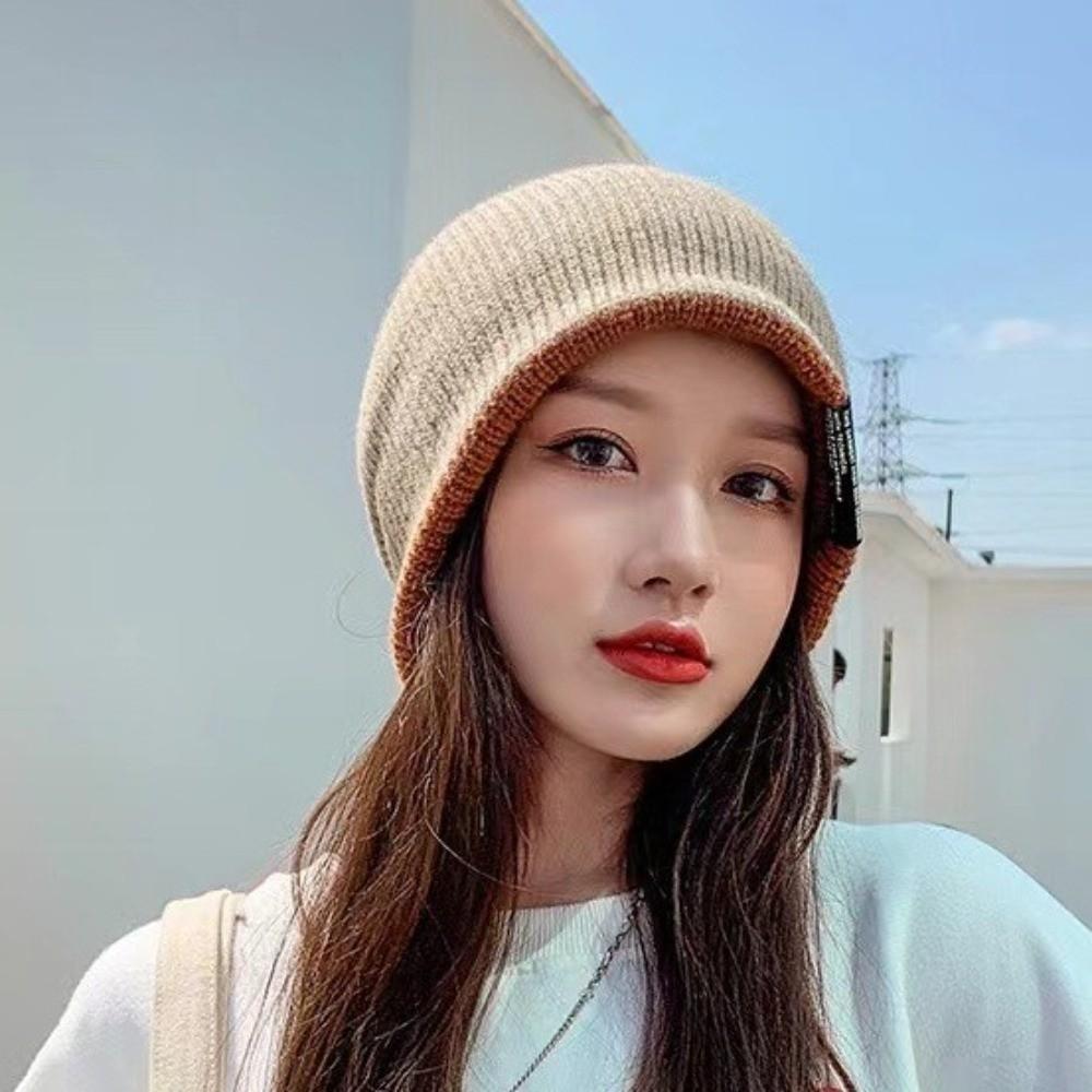 Korean Style Knitted Hat Thickened All-match Hat Fashion Warm Cold Hat  Autumn