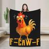 FCawF Funny Cartoon Bird Meme Blanket Super Warm Plush Bedding Throws for Couch Bed Flannel Bedspread Cover for Girls and Boys