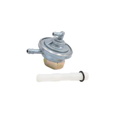 ACROPIX Motorcycle Gas Pet Cock Fuel Tank Valve Switch Silver Tone 1 Piece