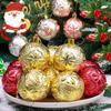 6Pcs/box Electroplated Xmas Tree Hanging Pendants Embossed Christmas Ball Ornament  Navidad