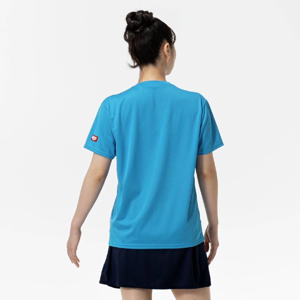 Mizuno Stolní tenisová hra Krátké tričko JTTA Diva modré, rukáv, certifikované, odvádějící vlhkost, rychleschnoucí, unisex, 82JAC103,