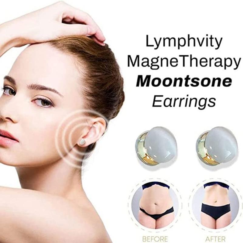 Fashion Elegant Cat-Eye Stone Magnetic Ear Clip for Women Weight Loss Acupoints Stud Earrings Without Piercing Jewelry