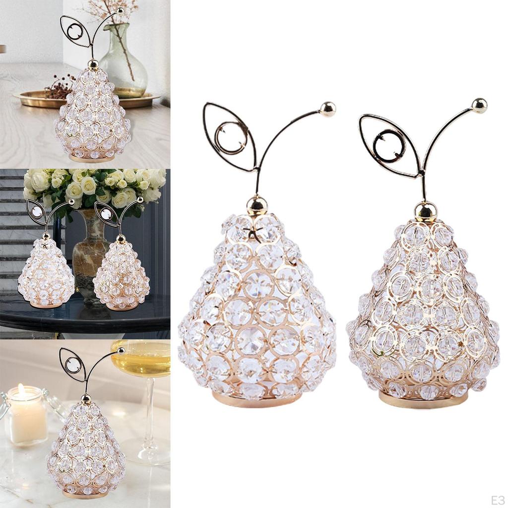 Crystal Fruit Ornament Nordic Pear Statue for Party Living room and home Decor