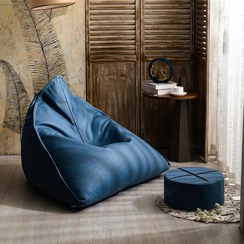 Japanese Lazy Sofa Tatami Bean Bag Balcony Lying Light Luxury Leather Children's Reading Single Chair