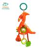 Happy Monkey Baby Stroller Pendant: Rotating Animal Rattle & Teether Toy