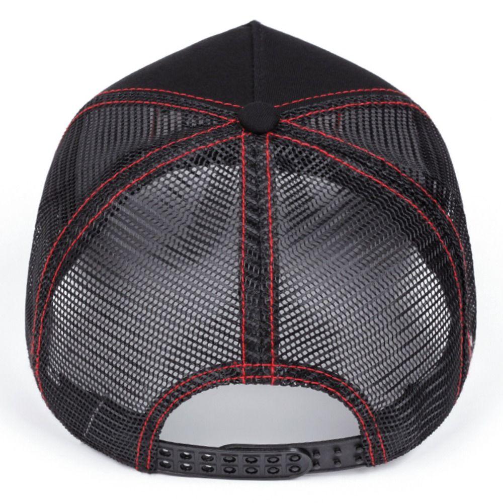 Adjustable Fishing Cap Motorcycle Embroidery Mesh Trucker Hat Fashion Baseball Cap  For Man Women