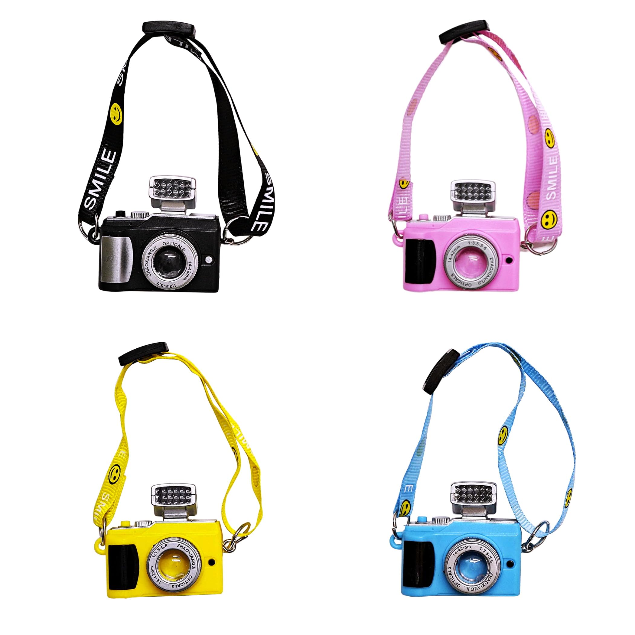 

HAMILO Mini Camera Plush Doll Oshikatsu Fits Approximately 20cm Plush Toys of 4 (Set Colors)