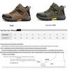 Men's Waterproof Leather Hiking Boots - Insulated, Mid-Top, Cold-Proof for Autumn and Winter