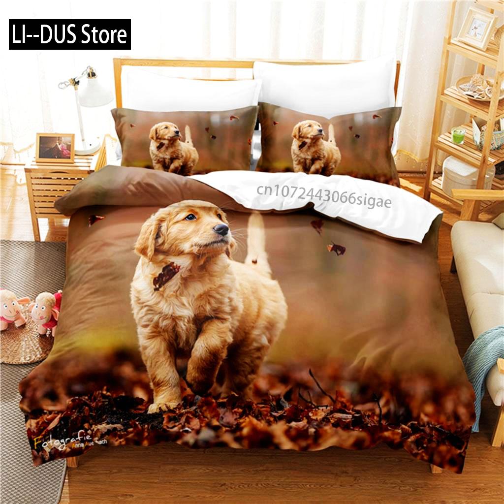 

Cute Puppy Bedding Set Duvet Cover Set 3d Bedding Digital Printing Queen Size Bedding Set Fashion Design EU Single(135*200cm)3pcs
