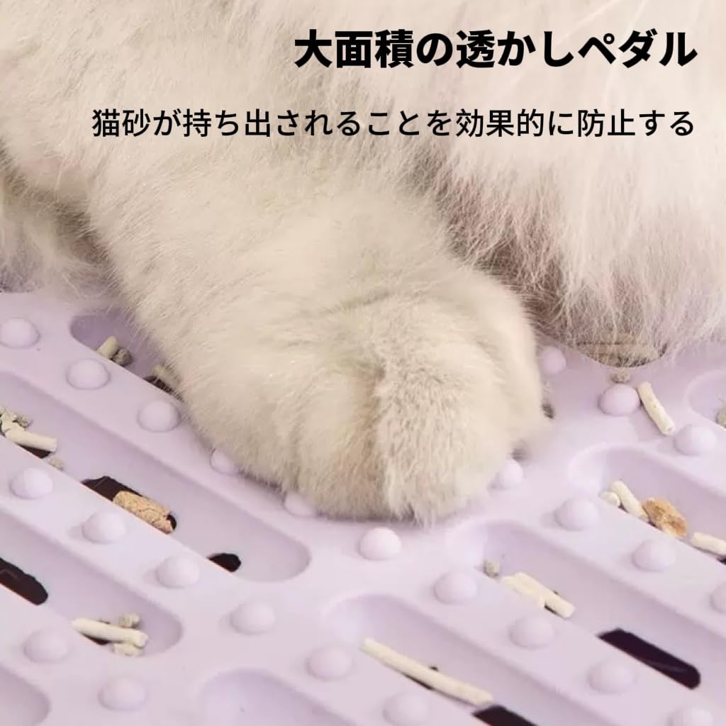 OEESYA Cat Cat Litter Large Size with Cat Toilet Cover with Scattering Easy to Large Kitten Cat Litter Easy to Blue Toilet, Box, Scoop, Lid,