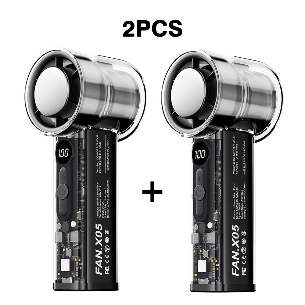 Portable 3000mAh Handheld Fan - 100-Speed Turbo Cooling, USB Rechargeable Mini Personal Fan for Travel, Camping & Outdoor Use