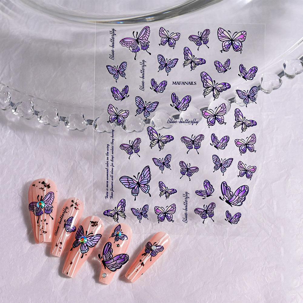 

Лазерний Манікюр Декор Слайдери Рельєфне Гравіювання 5D Тиснені Наклейки для Нігтів Наклейка для Нейл-Арту Декаль Метелик Наклейка для Нігтів DIY