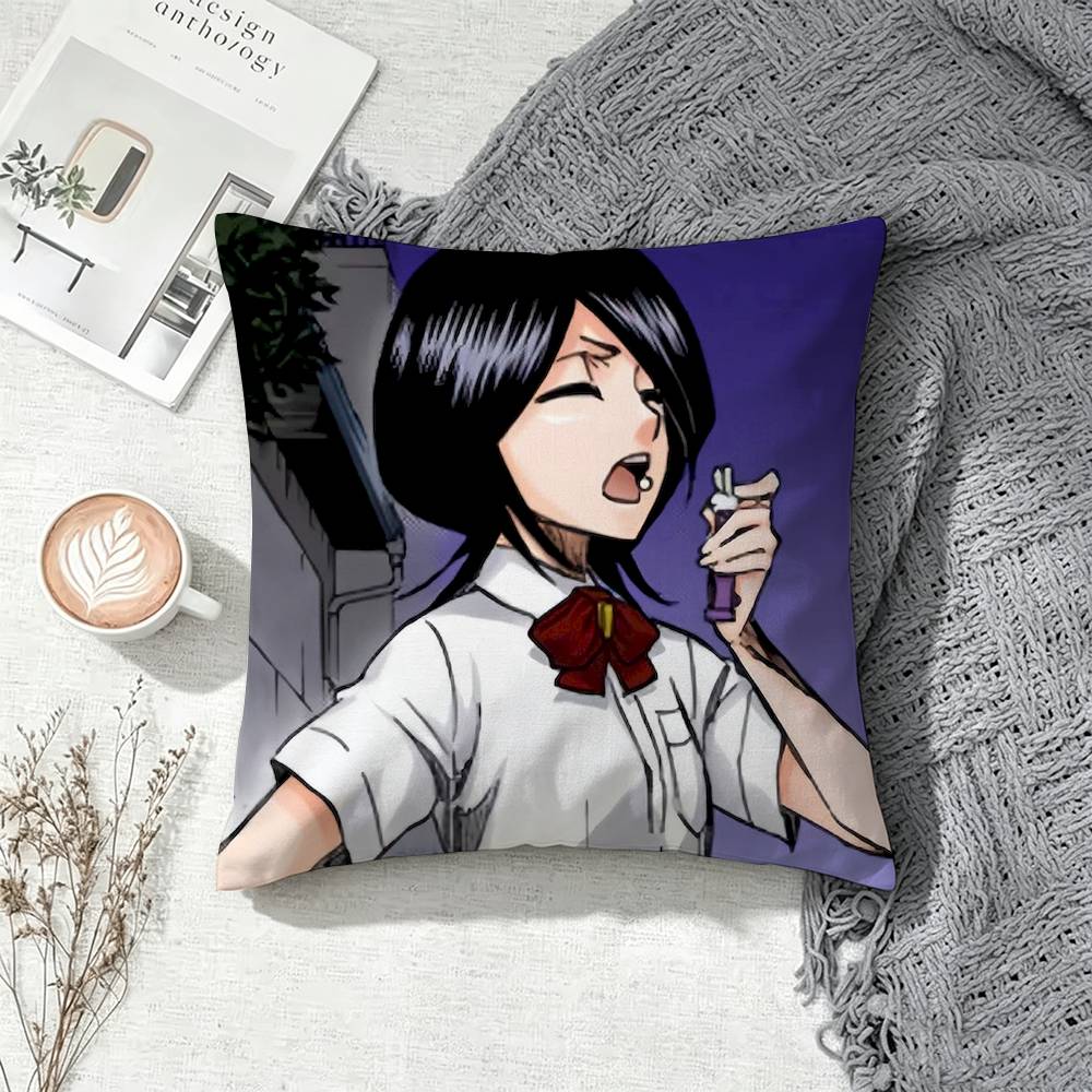 Rukia Kuchiki Bleach Double-Sided Printed Cushion Cover Bedroom Bedside Sofa Pillow Case