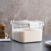 Rice Storage Bin Sealed Bulk Food Transparent for Cereal White