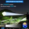 Super Bright Rechargeable Flashlight 1200000 High Lumens,Led Powerful Flashlights with 6 Modes,High Powered Flashlight with IP67 Waterproof,Tactical