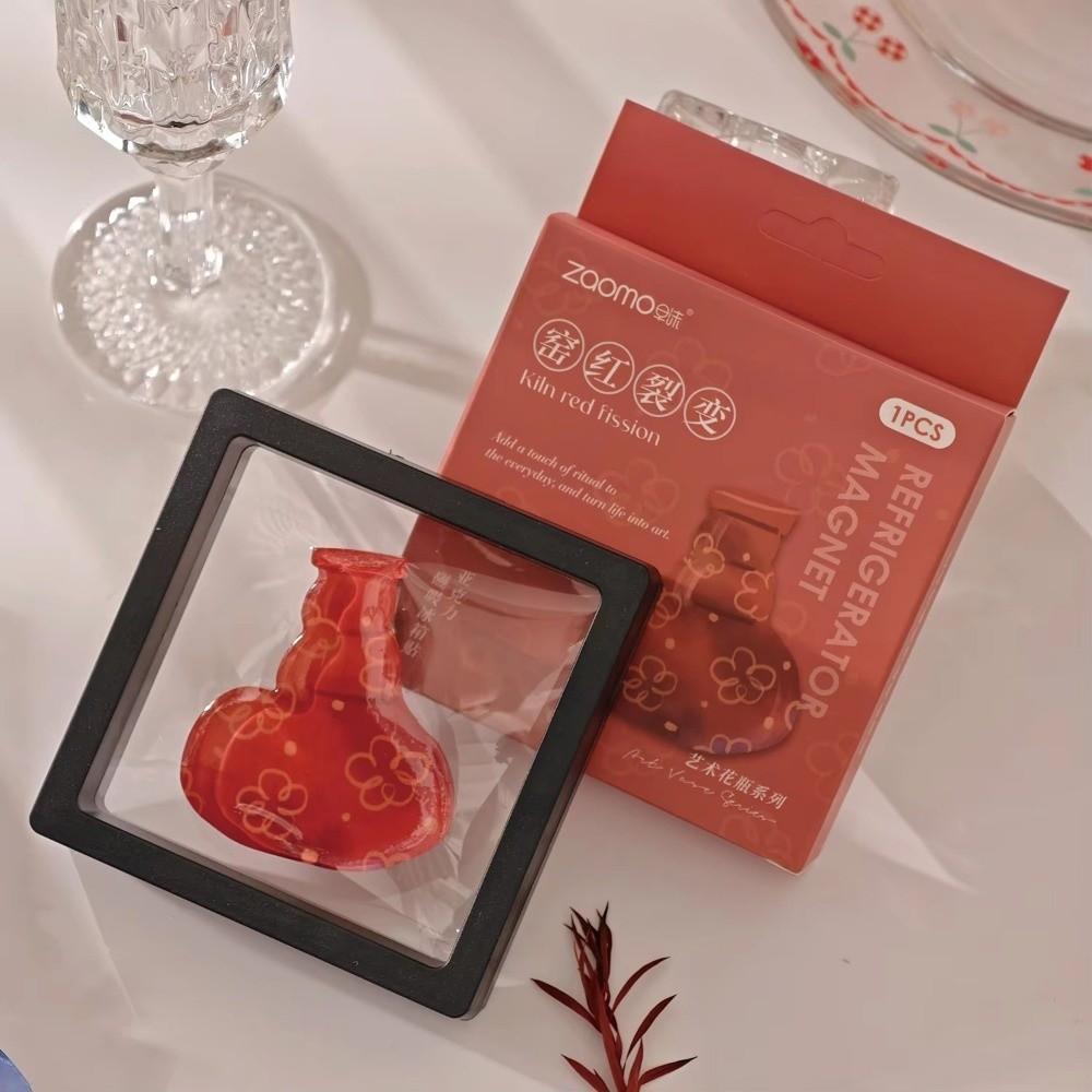 New Acrylic Refrigerator Magnet Magnetic Special-Shaped Fridge Magnets 3D Art Vase Series Flower Arrangement Stereo Decorative