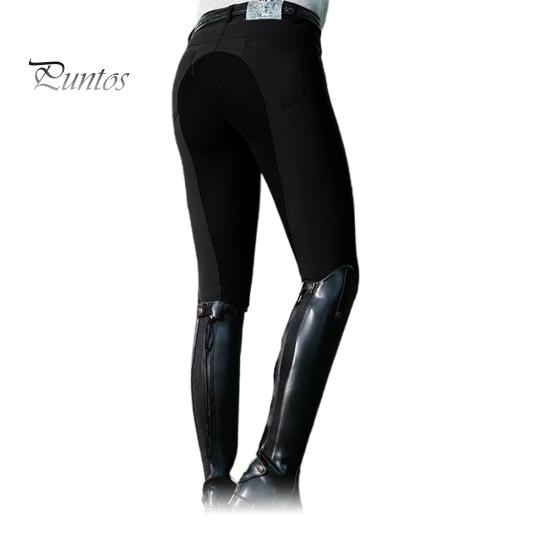 Pantaloni skinny da corsa di cavalli elasticizzati a vita alta da donna