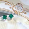 Fashion Earrings Simple Sweet Fresh Exquisite Lucky Four-leaf Clover Earring Buckle Temperament Female Earrings