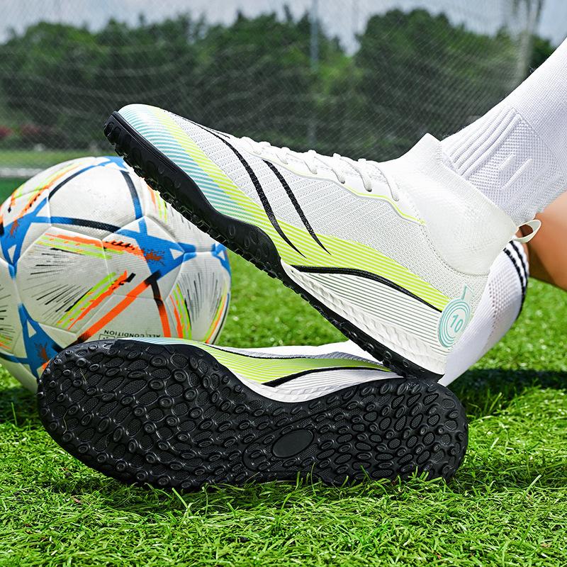 Teen Broken Training Match Broken Sneakers DingTalk High Top Soccer Shoes Male Student Female Spikes