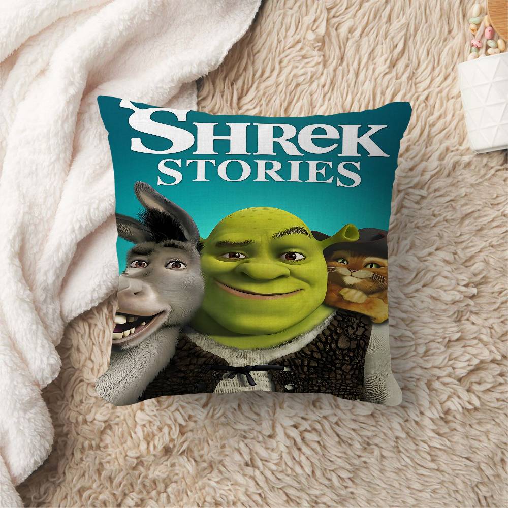 S-Shrek Movie Classic Stitch Lucky Dragon Pillow Cover Sofa Cushion Cover Home Room Decoration Children Gift