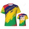 Maglietta Sportiva Aderente Uomo Colori Bandiera Mauritius Numero Nome Personalizzato T-shirt Donna Maglia Per Fan di Calcio