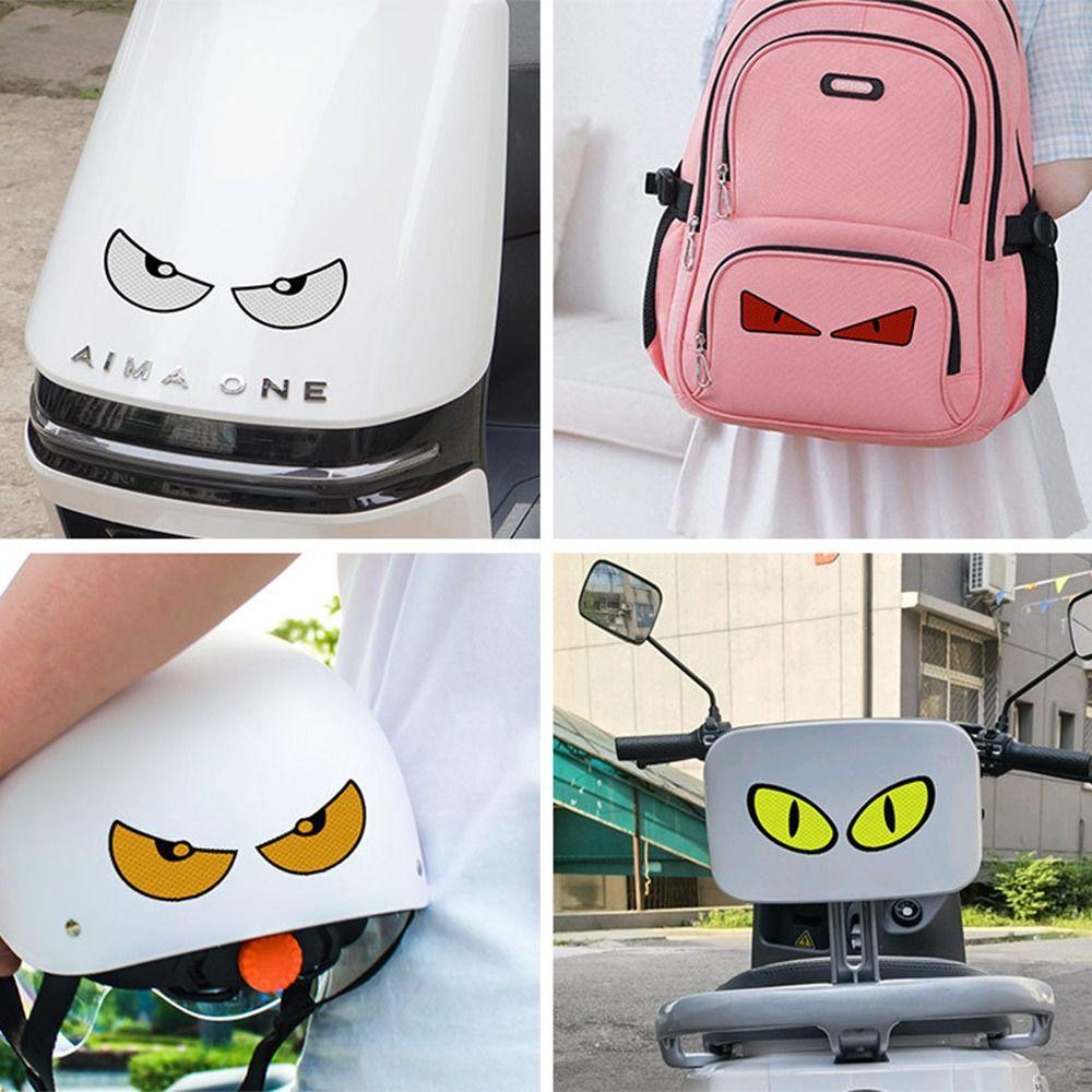 Creative Warning Stickers Cute Cartoon Big Eyes Car Stickers Reflective Car Stickers  Bicycle