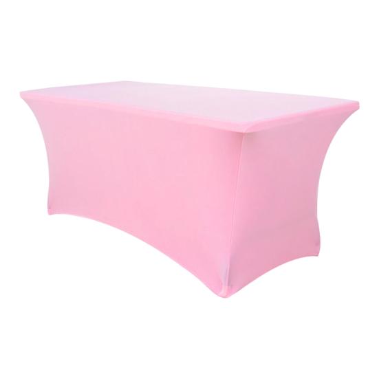 Yousheng Stretchy Table Cover Fitted Rectangle Solid Color Table Cloth Polyester Fabric Anti-Wrinkle Washable Table Cover for Indoor Outdoor Party