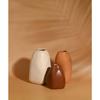 Rustic Ceramic Bud Vase - Set of 3 | Centerpiece & Showpiece for Home Decor, Living Room, Bookshelf & Tabletop Styling