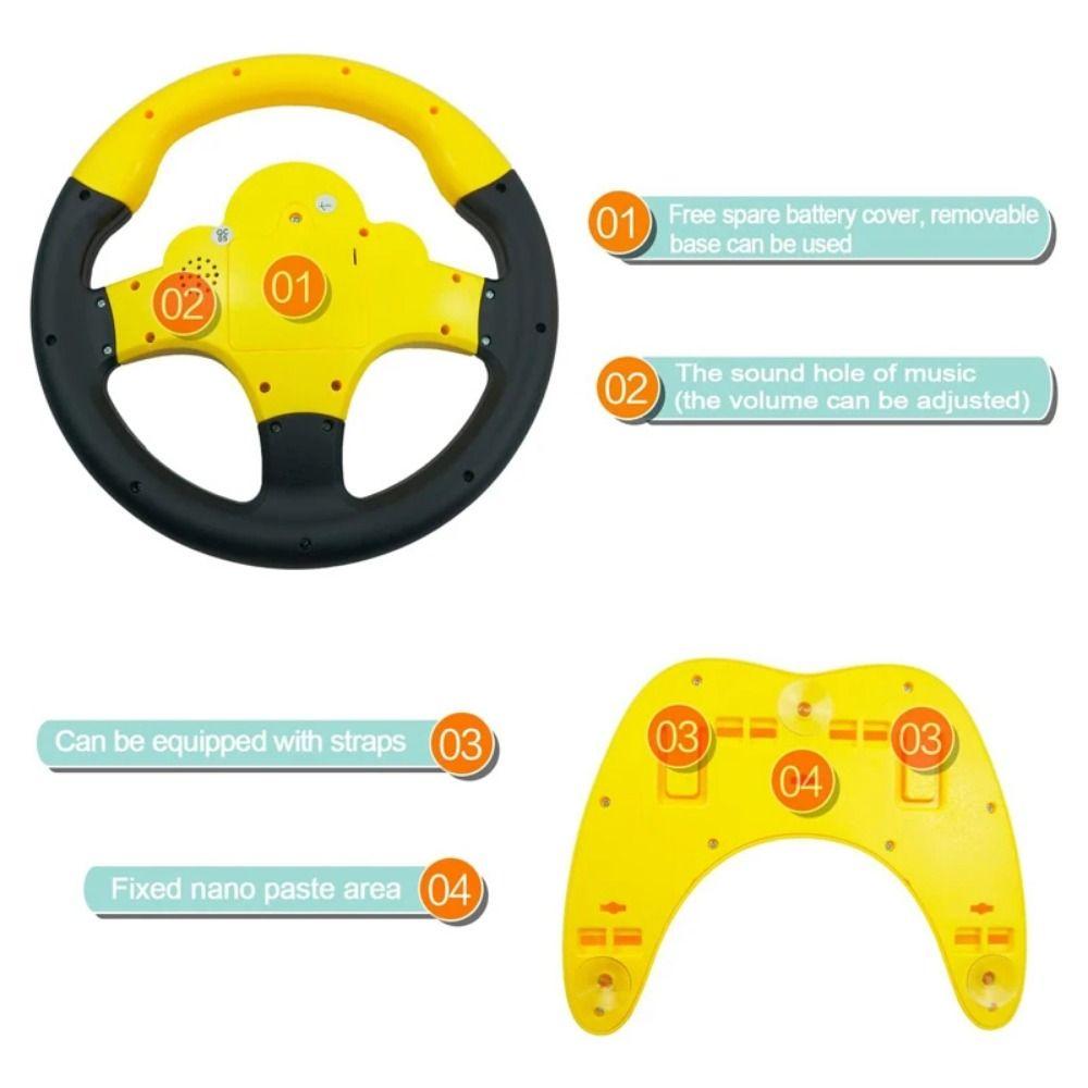 Funny Simulation Steering Wheel Toys 360° Rotation Simulate Driving Car Toy  Children Gift