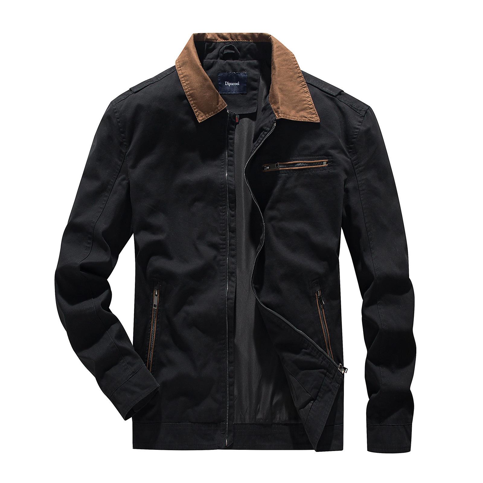

Detroit 2025 New Style Pure Cotton Washed Workwear Luxury Business Jacket Extra Large чорний
