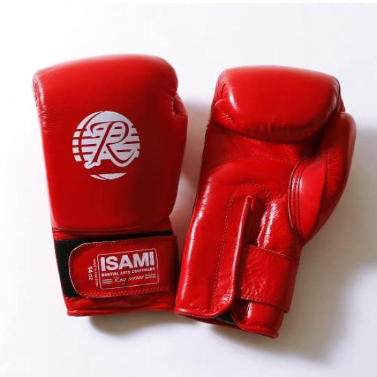 ISAMI Sparring Gloves RS Genuine Leather RS-002 14oz-16oz (Red, 16oz)