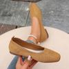 Fashion Women's Flat Shoes with Pointed Soft Knitted Sole Breathable and Comfortable Shoes Spring and Autumn 2025 New Model