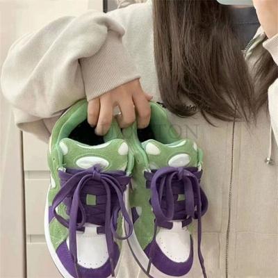Low-Top-Loafer mit dicker Sohle und runder Zehenpartie und Mesh für bequeme Atmungsaktivität und vielseitige, modische Freizeit-Sneaker