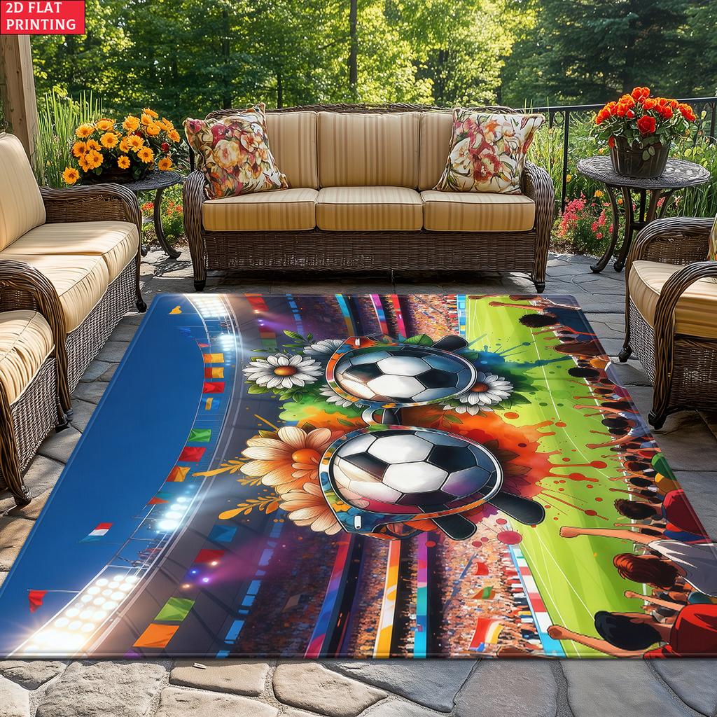 Football Stadium print Large Room Carpet Non Slip Cartoon Kids Bedroom Living Room Floor Mat Home Decor Children's Play Carpet