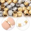 5-10pcs Stainless Steel Big Hole Beads Cylindrical Texture Loose Spacer Beads For Jewelry Making DIY Necklace Bracelets Supplies
