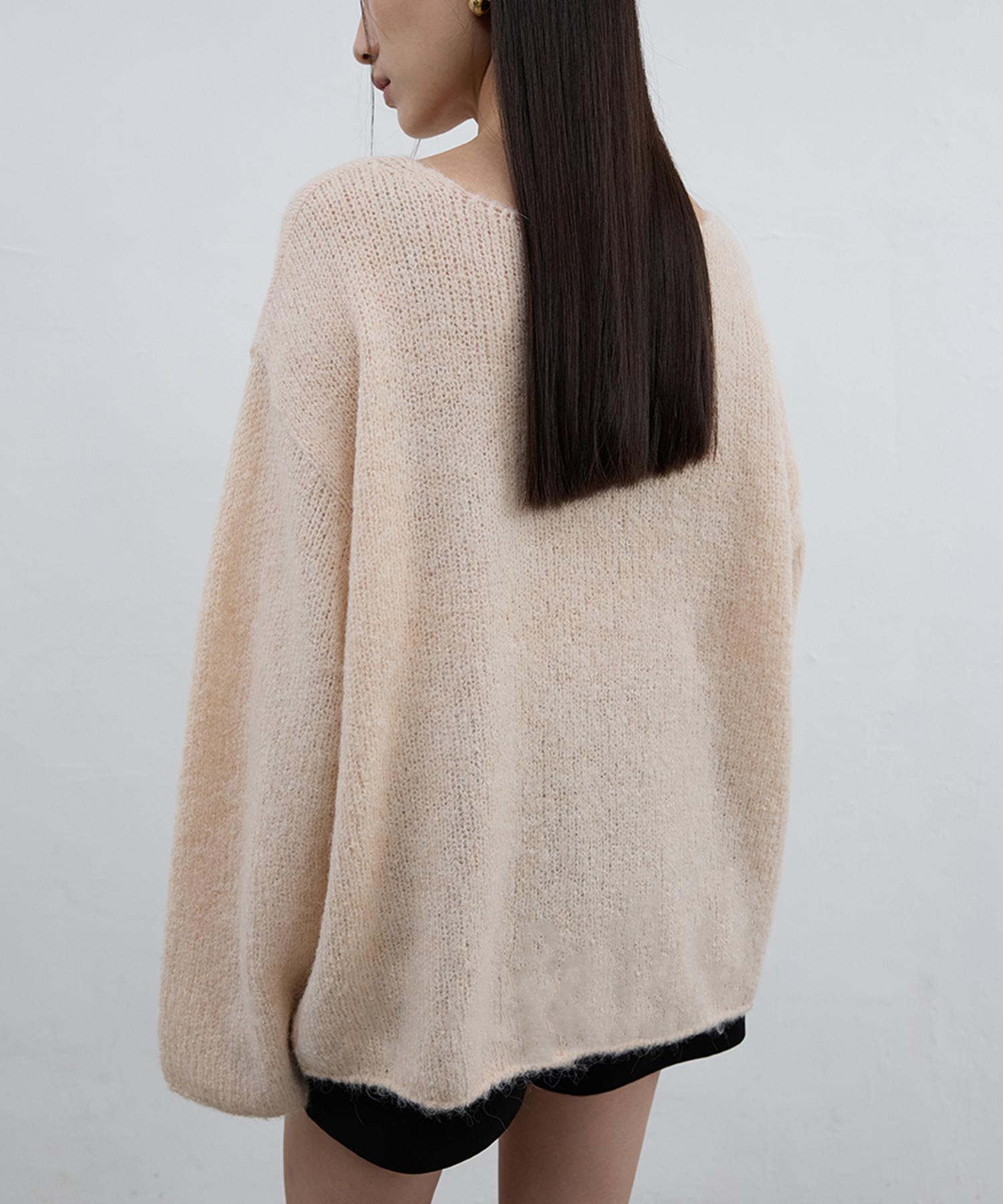 Bundak Saints Alpaca Blend Knit Pullover Cream Cream/Free