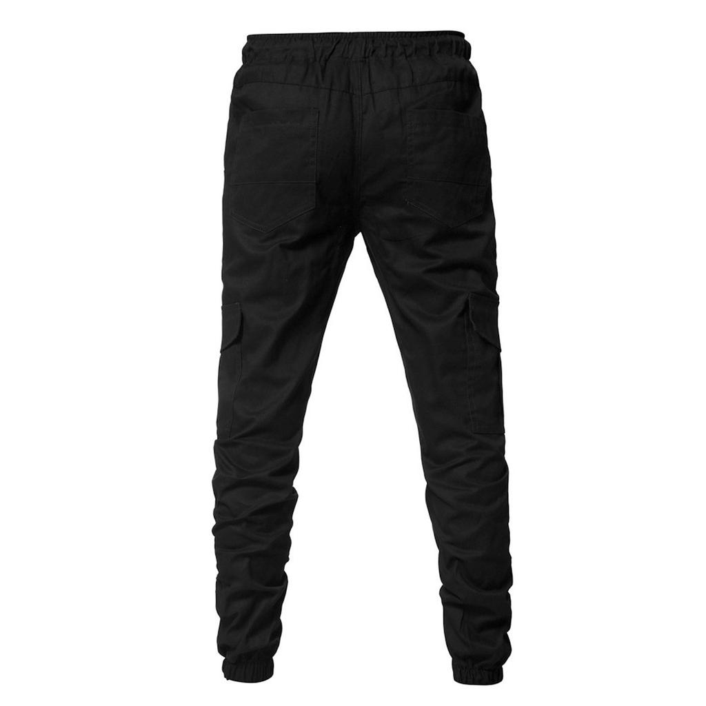Men Fashion  Color Overalls Casual Pocket Sport Work Casual Trouser Pants