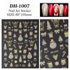 Glitter Snowman Christmas Nail Stickers - Flat Back Adhesive for DIY Nail Art