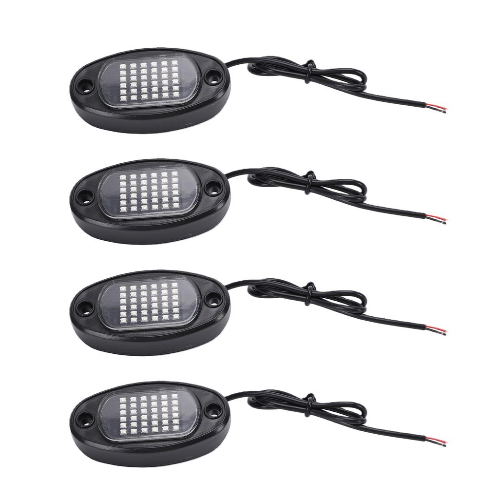 4PCS Single Color Car Underglow Lights 36 LED Chassis Lights IP68 Rainproof for Cars Trucks SUVs ATVs UTVs Boats