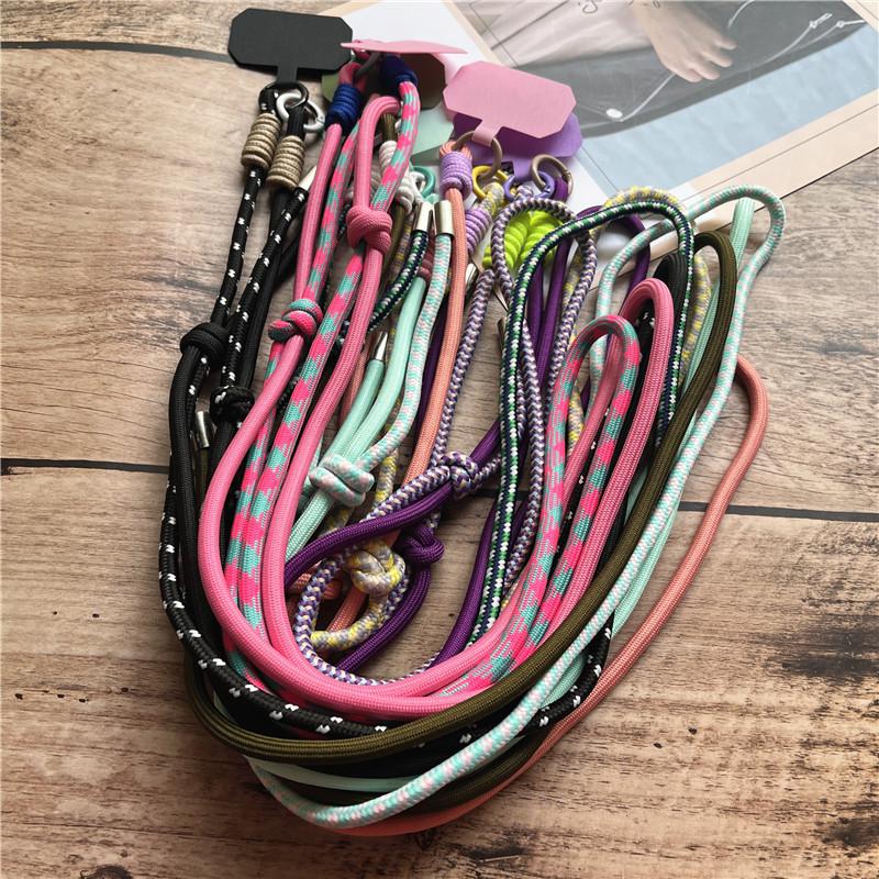 Mobile Phone Lanyard With Patch Shoulder Phone Strap Crossbody Smartphone Strap Colorful Pendants Anti-lost Keychain Lanyard