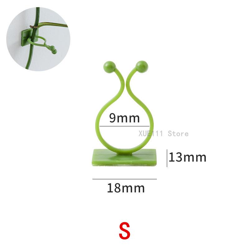 10/50/100pcs Home Garden Plant Climbing Wall Fixture Clips Rattan Vine Fixer Self-Adhesive Plant Climbing Wall Fixed Buckle Hook (as the picture,10PCS)