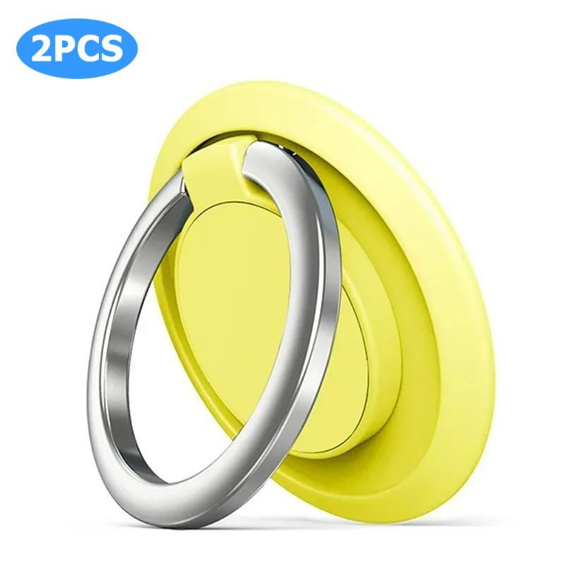 2PCS Mobile Phone Finger Ring Holder, for Car Magnetic Mount Rotatable Phone Back Sticker Holder for IPhone Samsung Xiaomi
