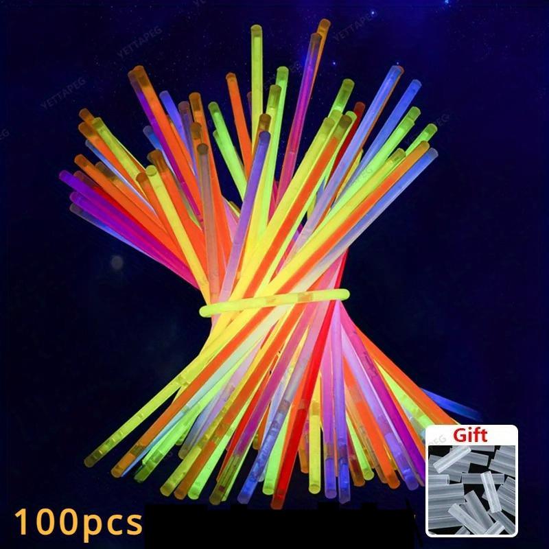 20/50/100 de bucăți bețișoare strălucitoare pentru petrecere Lumină fluorescentă care strălucește în întuneric brățară colier neon nuntă decorare pentru petrecere de aniversare