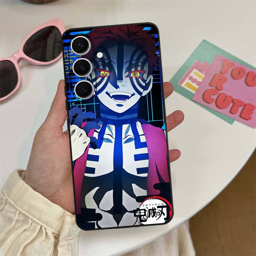 D-Demon S-Slayer Akaza Phone Case For Samsung S 24 Fe 25 Ultra Plus 20 Lite 21 30 22 23 24 22 Ultra 5G Fundas