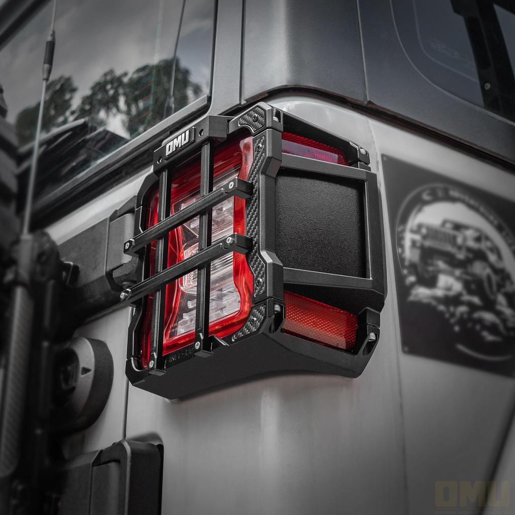 JL Wrangler Rear Taillight Protective Frame Shell - OMU Modified Brake Light Cover